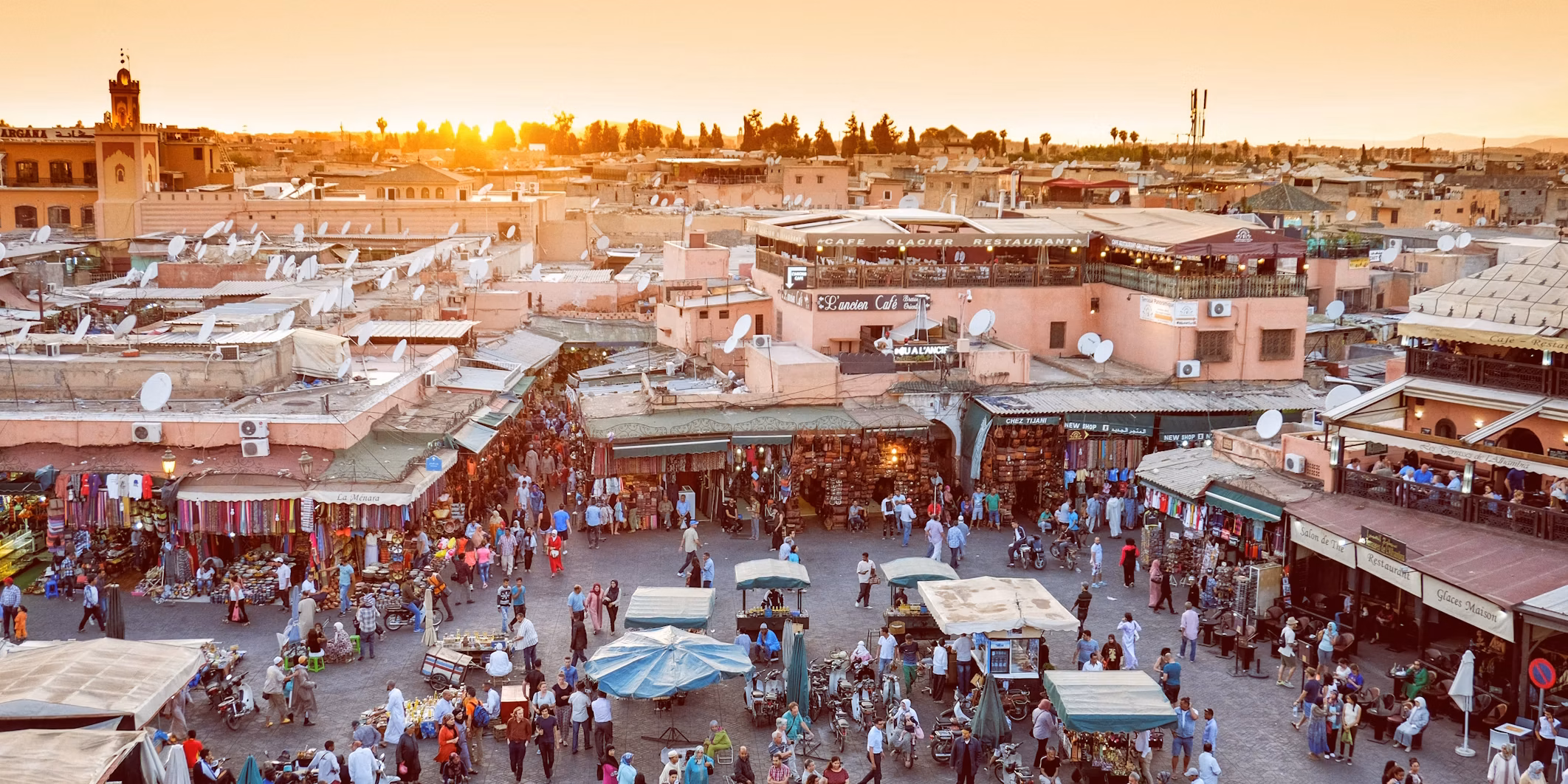 Widok na Marrakesz w Maroku